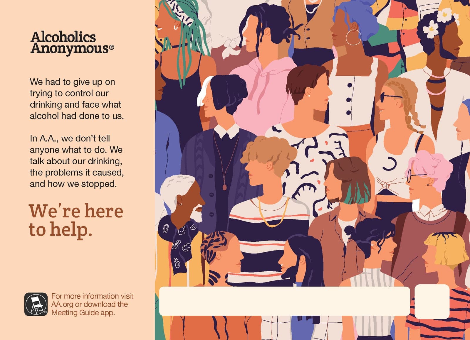 Alcoholics Anonymous public information card