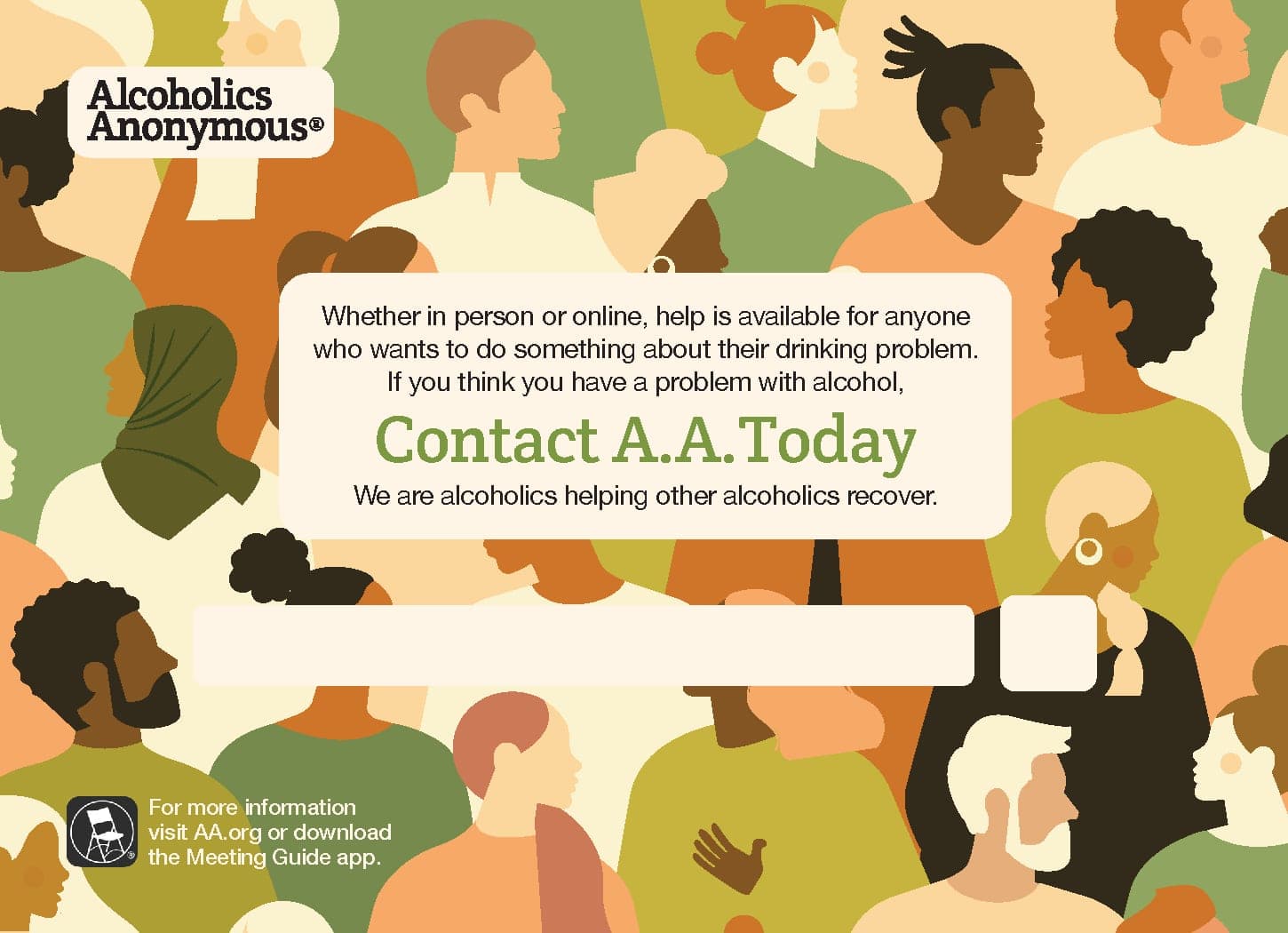 Alcoholics Anonymous public information card